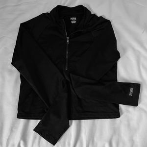 Pink VS black cropped top large